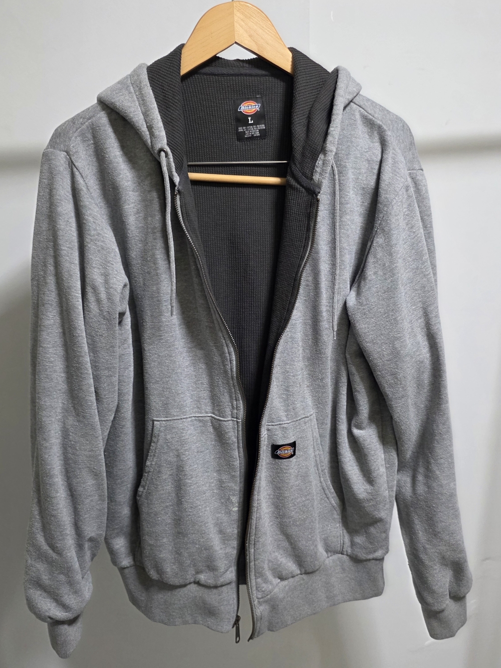 Dickies Men's Gray Zip Hoodie Sweater Size L